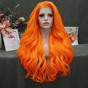 - 24” Orange BODY WAVE Lace Front Wig *NEW *